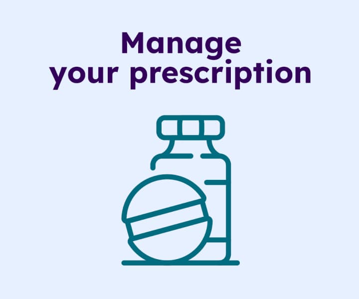 Manage a prescription tile